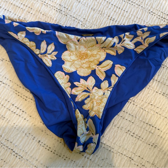 Maaji Blue and Cream Floral Bra Set - Picture 2 of 7